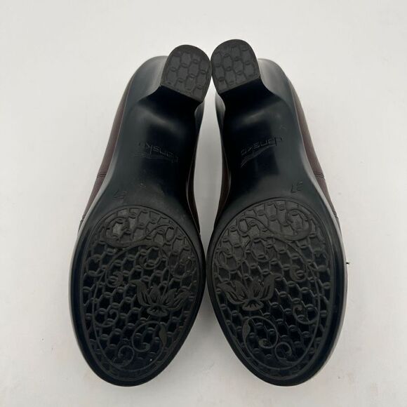 Dansko Slip-On Clog Comfort Shoes Women's 7.5 Brown Leather Elastic Side Panel - Picture 8 of 10